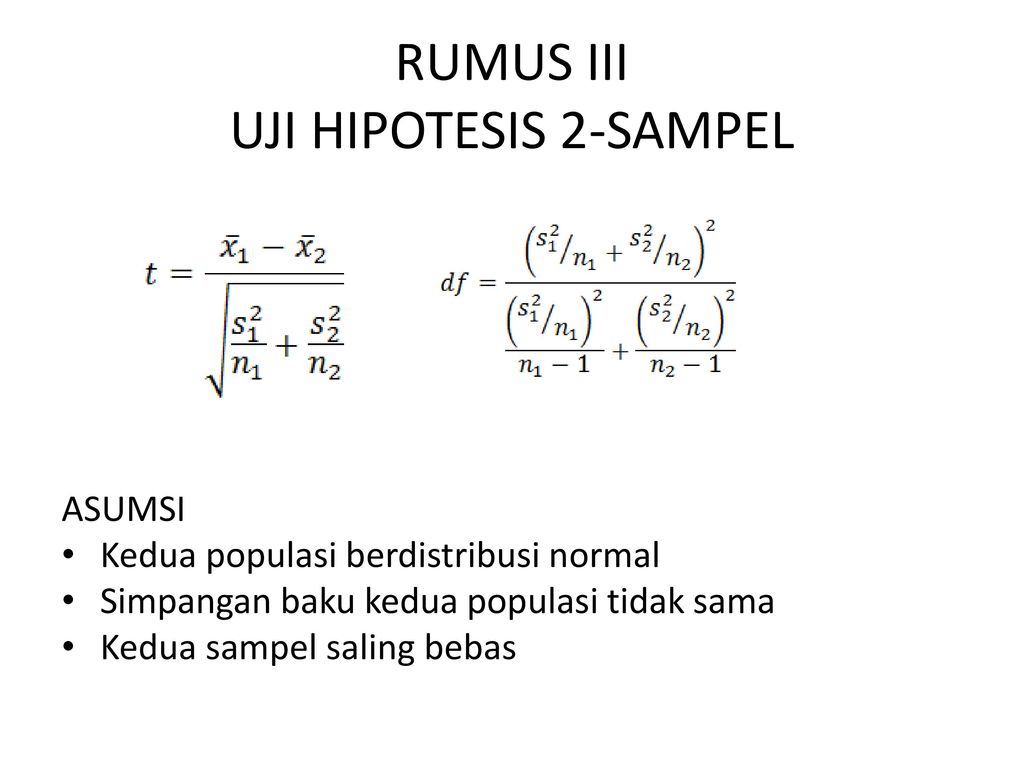 Rumus Uji T Dua Sampel